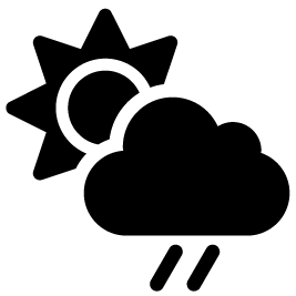 Weather icon in black