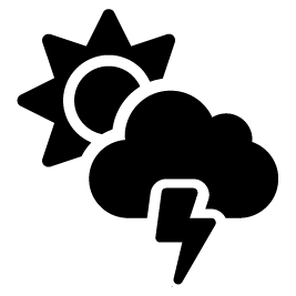 Weather icon in black