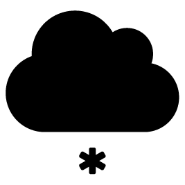 Weather icon in black